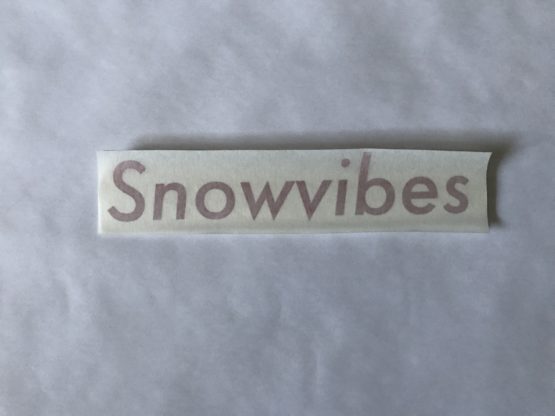 Snowvibes Logo Di-Cut Sticker